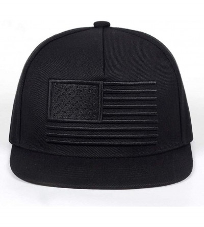 Baseball Caps Unisex Flat Bill Hip Hop Hat Snapback Baseball Cap - Black/White 028 - C712LUW52ER $12.40