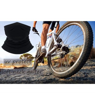 Balaclavas Summer Neck Gaiter Face Scarf/Face Cover/Bandana Neck Cover for Sun Hot Cycling Hiking Fishing - Black--1 - CN18YZ...