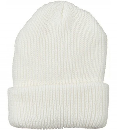 Skullies & Beanies Heavy Weight Watch Cap Beanie - White - C8115RKR4W7 $14.56