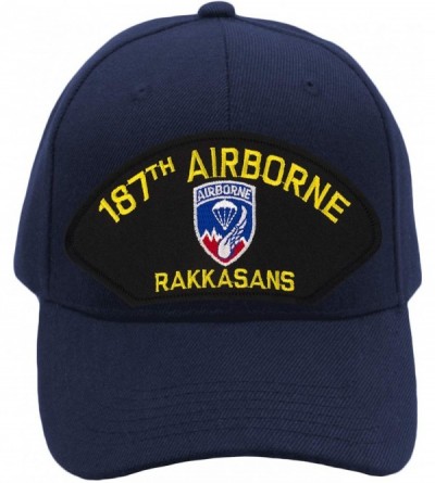 Baseball Caps 187th Airborne Hat/Ballcap Adjustable One Size Fits Most - Navy Blue - CY18KOG88AC $19.09