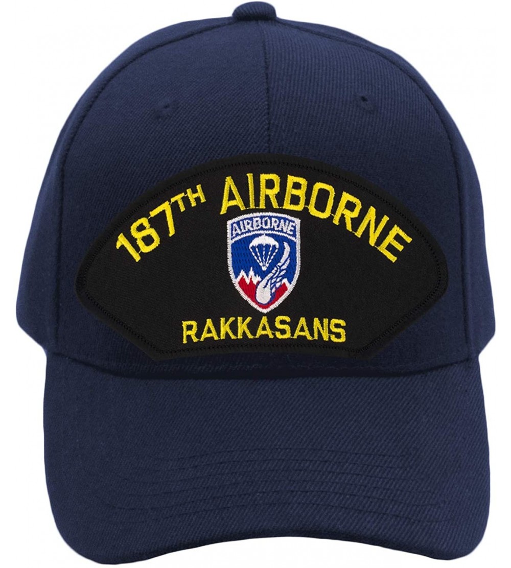 Baseball Caps 187th Airborne Hat/Ballcap Adjustable One Size Fits Most - Navy Blue - CY18KOG88AC $43.38