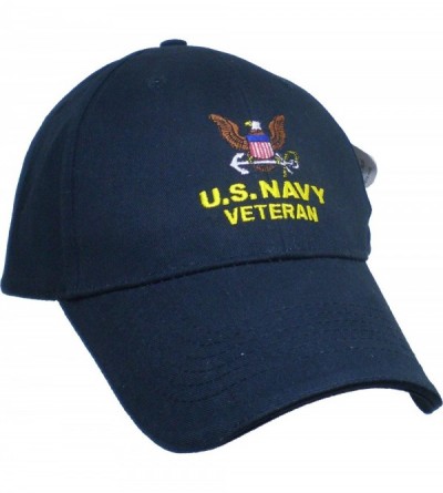 Baseball Caps US Navy Embroidered Military Cap - Navy Veteran OSFM - CH11J6QCZZJ $16.14