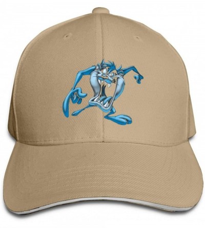 Baseball Caps Looney Tunes Tasmanian Devil Taz Outdoor Baseball Cotton Cap Hat Adjustable Black - Natural - CC18X8R0ANI $33.06