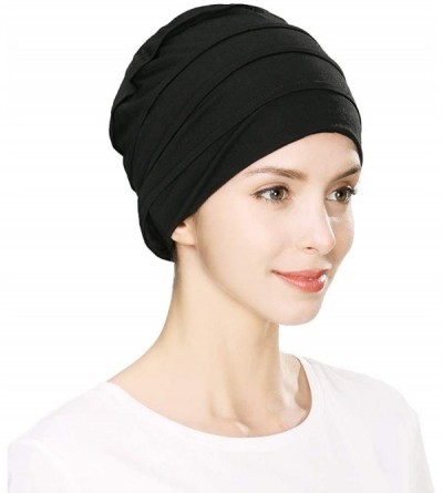 Skullies & Beanies Soft Chemo Caps Turbans Sleep Hat for Women Head Wraps Cancer Headwear Beanies Patient Hairloss 55-60cm - ...