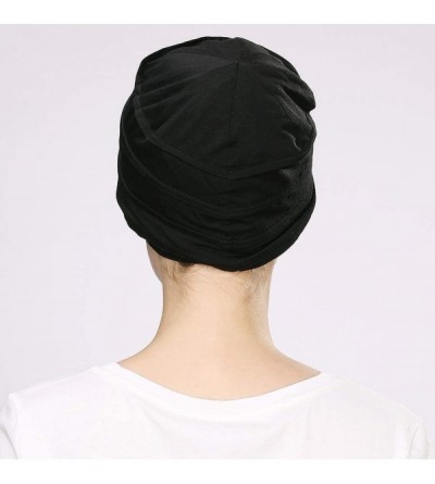 Skullies & Beanies Soft Chemo Caps Turbans Sleep Hat for Women Head Wraps Cancer Headwear Beanies Patient Hairloss 55-60cm - ...