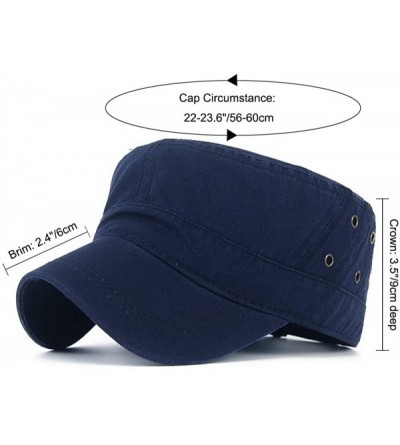Baseball Caps Men Women Vintage Distressed Washed Cotton Twill Cadet Army Cap Canvas Military Hat Flat Top Baseball Sun Cap -...