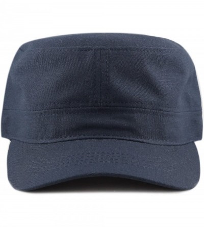 Baseball Caps Made in USA Cotton Twill Military Caps Cadet Army Caps - Navy - CL18CZXSTCA $19.77