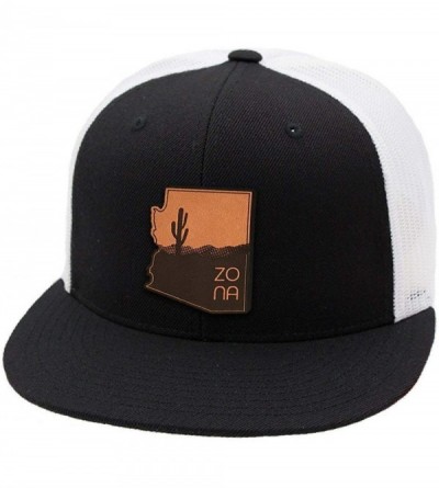 Baseball Caps The Zona Flat Trucker - Black - CC18IOR69DS $26.82