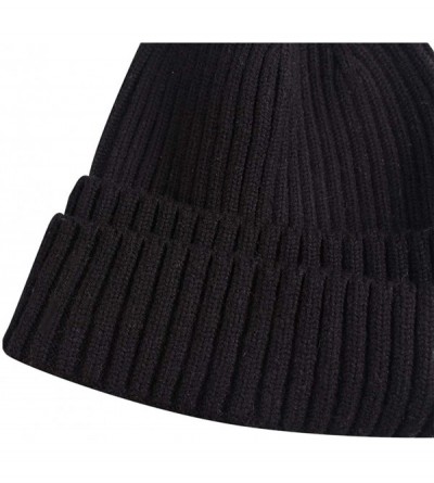 Skullies & Beanies 2 Pack Parent-Child Hat Baby Mother Matching Knit Winter Beanie for Women Toddler Girls Boys - Black-b - C...