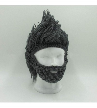 Skullies & Beanies Skullies Beanies Handmade Knitted Mustache - Coffee - C518LMQNL33 $14.03