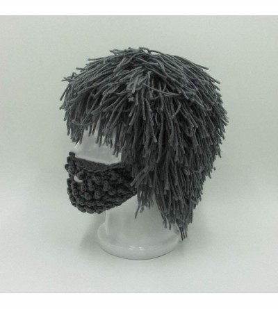 Skullies & Beanies Skullies Beanies Handmade Knitted Mustache - Coffee - C518LMQNL33 $14.03