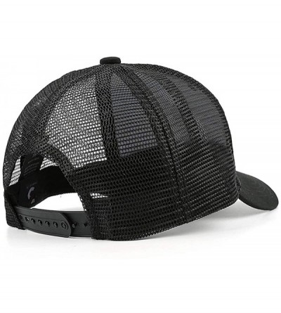 Baseball Caps All Cotton Golf Cap Classic Snapback Printed Mesh Hats - Black-106 - C918UOQR56Z $18.95