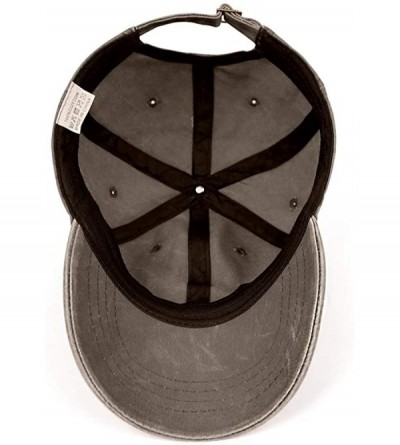 Baseball Caps White Logo-Cool Denim Adjustable Snapback Meshback Cap for Mens - Brown-39 - CG18T9EIIZL $17.36