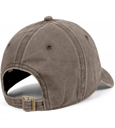 Baseball Caps White Logo-Cool Denim Adjustable Snapback Meshback Cap for Mens - Brown-39 - CG18T9EIIZL $17.36