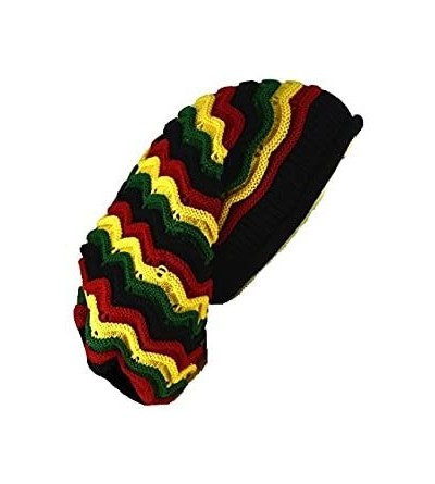 Skullies & Beanies Knitted Beanie Hat - Wave Stripe - CN12G0KDKHF $11.45