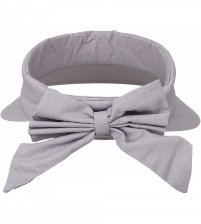 Sun Hats Womens Summer Packable UV Protective Wide Brim UPF 50+ Sun Visor Hat - Grey - CM18DGXNLMG $9.57