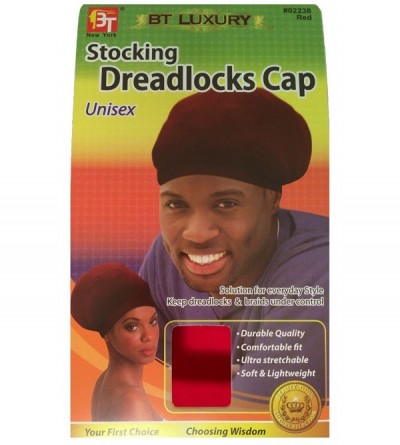Skullies & Beanies Stocking Dreadlocks Cap - Red - CA11LIYKAW1 $18.44