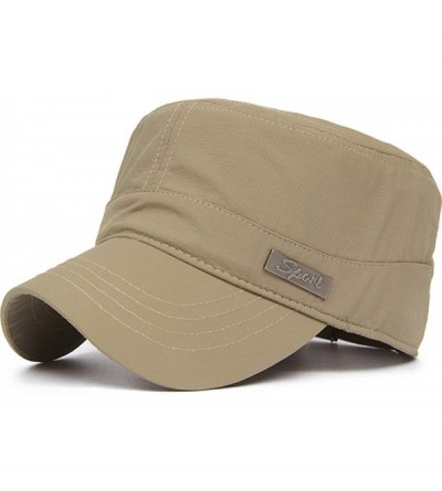 Skullies & Beanies Men Women Outdoor Sport Quick Dry Cadet Army Cap Adjustable Waterproof Military Hat Flat Top Baseball Sun ...