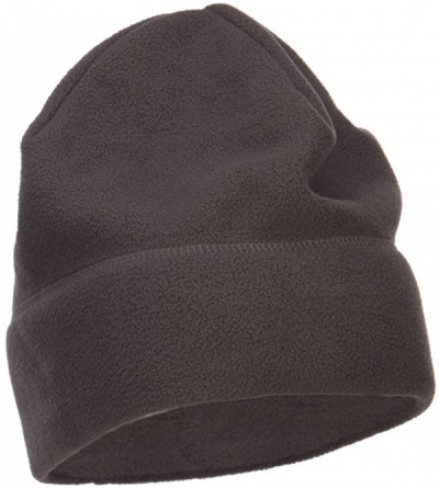 Skullies & Beanies Big Size Fleece Beanie - Grey - CV113RD8T6V $15.97