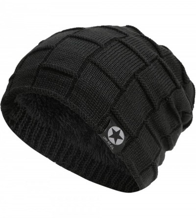 Skullies & Beanies 2 Pack Cotton Beanie Cap Soft Warm Headwear for Men and Women One Size.Momoon - 2pcs Flag Black/Star Black...