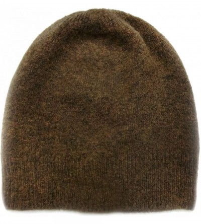 Skullies & Beanies Knitted Warm and Soft Premium Wool Mix Skull Cap Beanie Hat for Men and Women - Brown - C5189ZQMLYZ $10.55