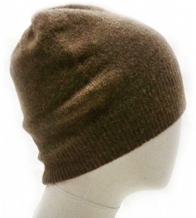 Skullies & Beanies Knitted Warm and Soft Premium Wool Mix Skull Cap Beanie Hat for Men and Women - Brown - C5189ZQMLYZ $10.55
