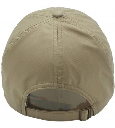 Baseball Caps Men and Women Outdoor Rain Sun Waterproof Quick-Drying Long Brim Collapsible Portable Hat - Khaki - CG124HD3JJV...