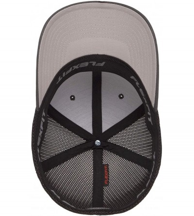 Baseball Caps Trucker Mesh Fitted Cap - Charcoal/Black - CN18WZX2L3T $9.43