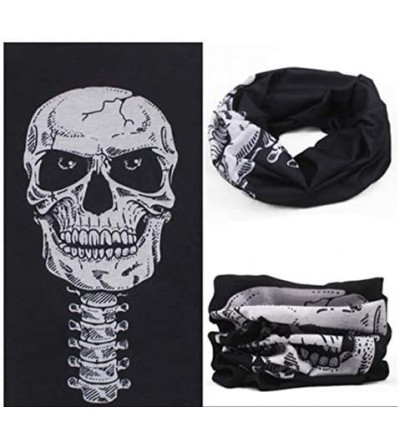 Headbands Multi Purpose Balaclava Motorcycling Activities - 6PCS.Gray Skull - C718RMMG0TU $14.14