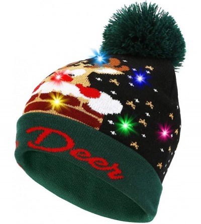 Skullies & Beanies LED Light Up Beanie Hat Christmas Cap for Women Children- Party- Bar - Multicolor-019 - C618WIDRDK4 $32.38