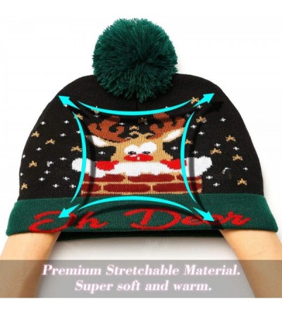 Skullies & Beanies LED Light Up Beanie Hat Christmas Cap for Women Children- Party- Bar - Multicolor-019 - C618WIDRDK4 $16.60