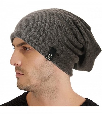 Skullies & Beanies Men Slouch Beanie Knit Long Oversized Skull Cap for Winter Summer N010 - B305-brown - CW18HROCNYN $9.46