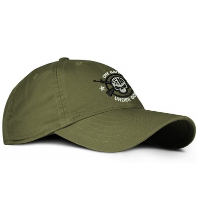 Baseball Caps One Nation Under God Military Baseball Hat - Military Green - CG12IFHJ7L9 $16.95
