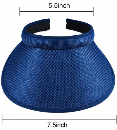 Sun Hats 3 Pieces Sun Visor Hats Summer Wide Brim Clip on Beach Adjustable Large Brim Cap Golf Hat for Women - Color Set 2 - ...