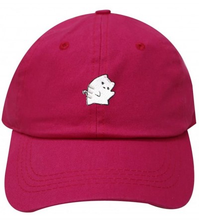 Baseball Caps Cute Cat Cotton Baseball Dad Cap - Fuchsia - C6183LU7G6T $14.98