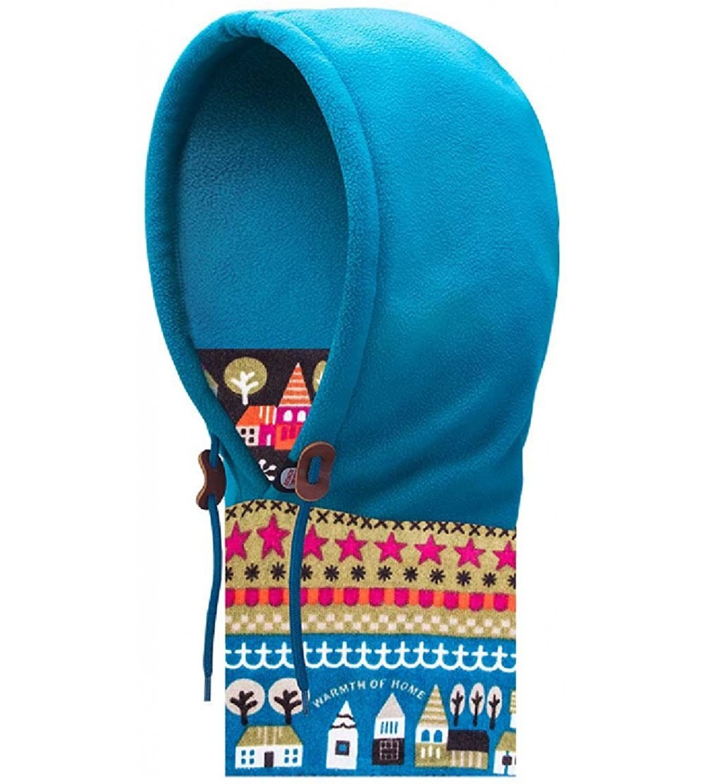 Balaclavas Balaclava Ski Face Mask Winter Hat Fleece Cold Weather Hooded Mask Neck Warmer - Blue - CZ188H8OL3S $8.89