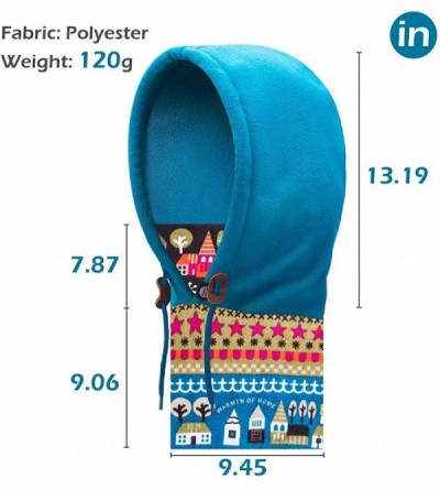 Balaclavas Balaclava Ski Face Mask Winter Hat Fleece Cold Weather Hooded Mask Neck Warmer - Blue - CZ188H8OL3S $8.89