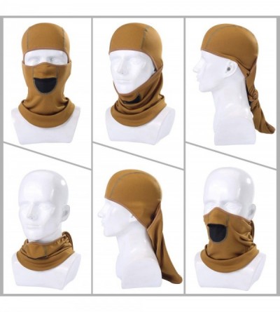 Balaclavas Ski Mask Balaclava-Cold Weather Face Mask Windproof Thicken Warmer Anti-Fog Outdoor Hood - Brown - CL18I6H3MLS $7.91