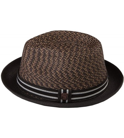 Fedoras Mens Summer Foldable Packable Trilby Hat - Python - CY12ESXC2MP $49.42
