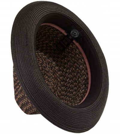 Fedoras Mens Summer Foldable Packable Trilby Hat - Python - CY12ESXC2MP $49.42