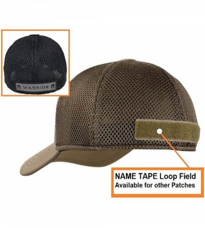 Baseball Caps Condor Flex Mesh Cap (Brown) + PVC Flag & Warrior Patch- Highly Breathable Fitted Tactical Operator Hat - CP188...