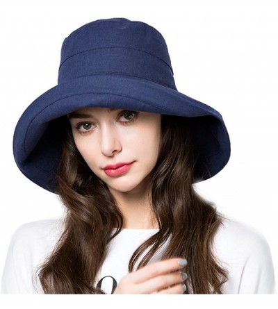 Sun Hats Bucket Sun Hat Women Floppy Cotton Hats Wide Brim Summer Beach Fisherman's Caps UPF 50+ UV Packable - CT18DRGNLTI $2...