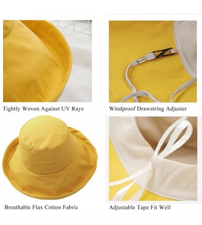 Sun Hats Bucket Sun Hat Women Floppy Cotton Hats Wide Brim Summer Beach Fisherman's Caps UPF 50+ UV Packable - CT18DRGNLTI $1...