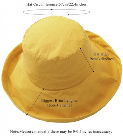 Sun Hats Bucket Sun Hat Women Floppy Cotton Hats Wide Brim Summer Beach Fisherman's Caps UPF 50+ UV Packable - CT18DRGNLTI $1...