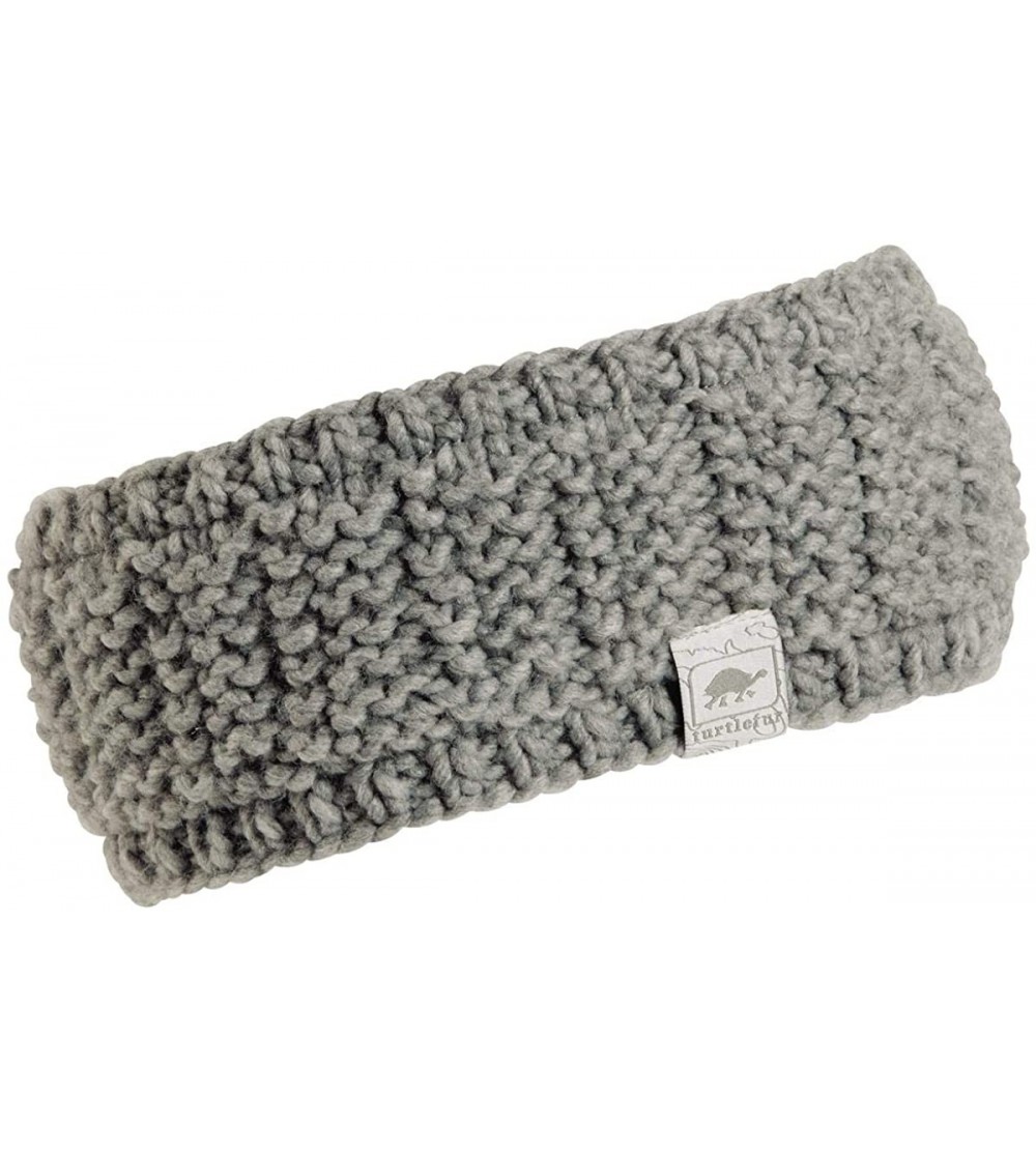 Cold Weather Headbands Women's Shay Fleece Lined Wide Knit Headband - Smoke - CO186SE8EA8 $15.82
