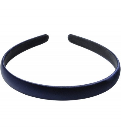 Headbands "London" Satin Headband - Navy - CR12OD41B88 $11.76