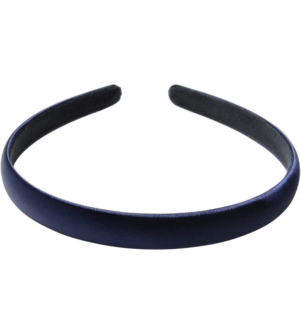 Headbands "London" Satin Headband - Navy - CR12OD41B88 $19.18