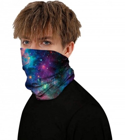 Balaclavas Seamless Rave Face Cover Bandana-Neck Gaiter Tube Headwear Motorcycle Face Scarf - Blue Star - CD1989RESAG $12.82