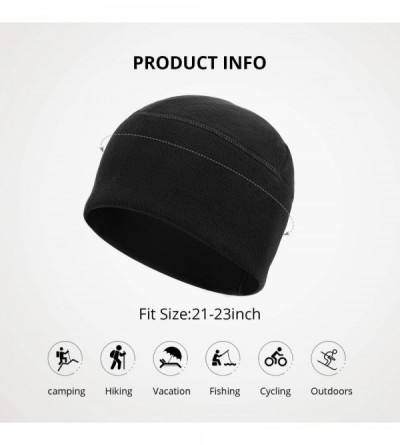 Skullies & Beanies Fleece Watch Cap Skull Beanie Cap Men Winter Hat for Daily and Sports - Gray - CJ192WGE8ZU $8.12