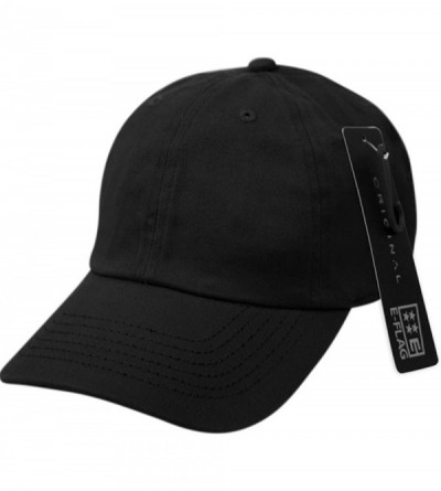 Baseball Caps Washed Low Profile Cotton and Denim Baseball Cap - Black - CZ12O0PVKJ9 $12.84